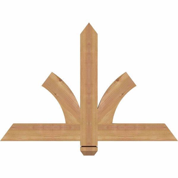 Ekena Millwork Redmond Smooth Timber Gable Bracket, Western Red Cedar, 36"W x 24"H x 1 1/2"D x 3 1/2"F, 16/12 Pitch GBW036X24X0204RED00SWR - main
